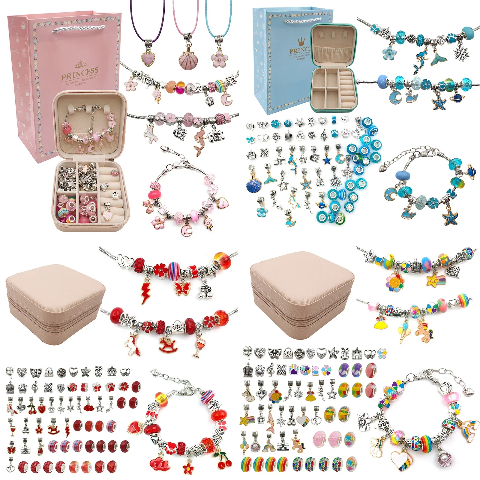 Jewelry Making Kits For Kids - Kızlar için Charm bilezik yapma kiti,