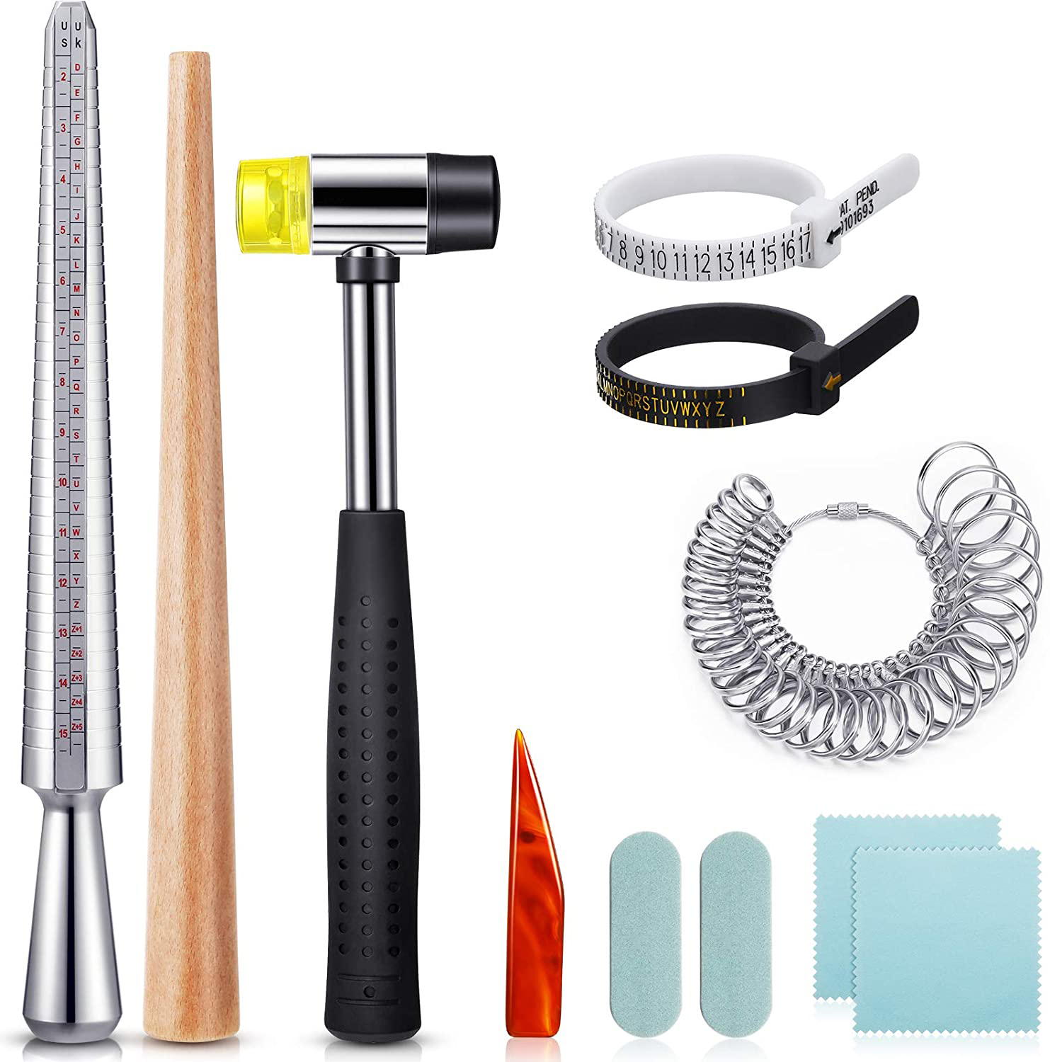 Jewelry Making Hammer - 11 adet abd İngiltere yüzük Mandrel