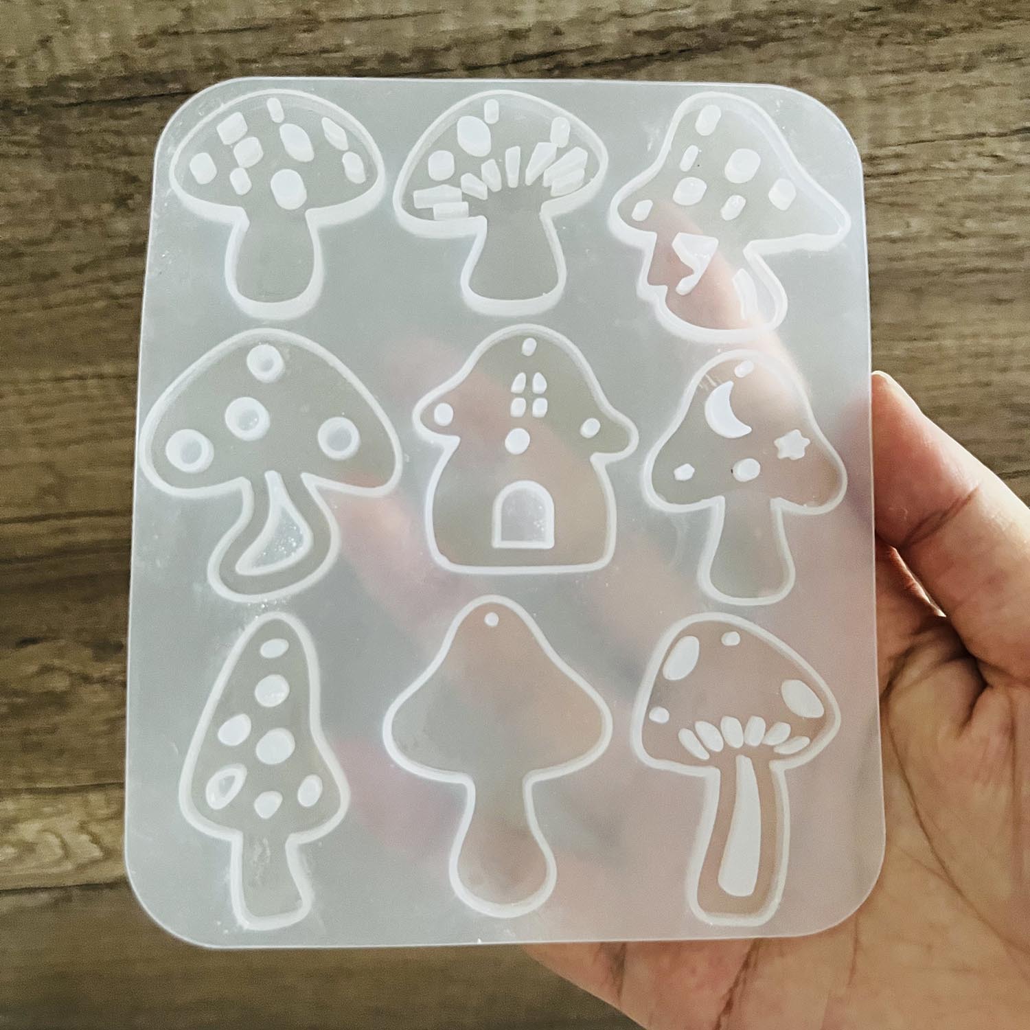 Jewelry Making Mold - Çok Stil Mantar Küpe Kolye Delikli