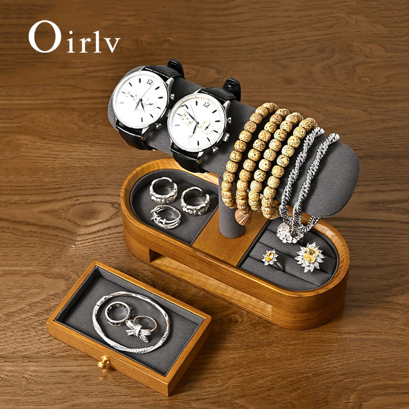 Jewelry Making Box - Oirlv katı ahşap saat organizatör raf