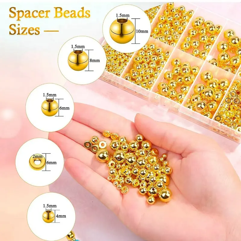 Jewelry Making Online - 1000 adet altın ara boncuk seti