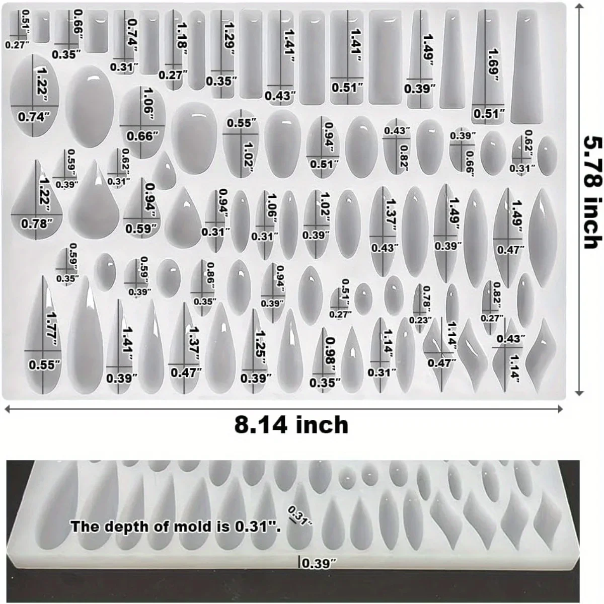 41 Eşleştirilmiş Şekilli Sapla - Jewelry Making Mold incelemesi ve fiyatı