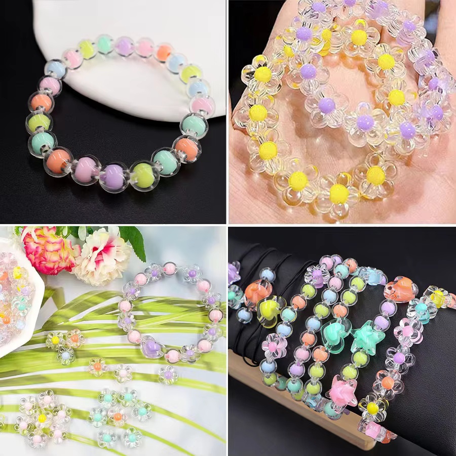 174 adet/kutu kalp akrilik bon - Jewelry Making Kits For Kids incelemesi ve fiyatı