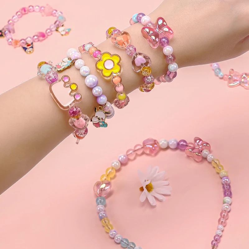 174 adet/kutu kalp akrilik bon - Jewelry Making Kits For Kids incelemesi ve fiyatı