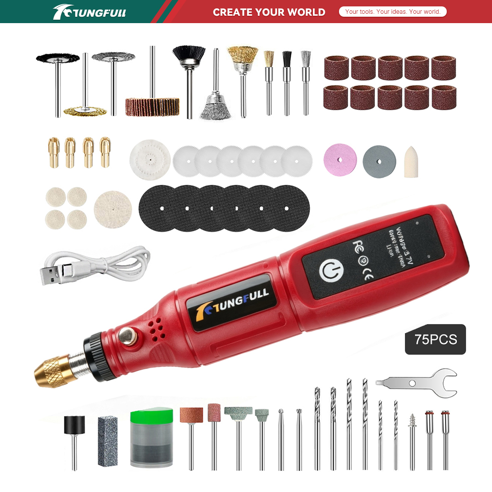 TUNGFULL 3.7V Kablosuz Döner A - Jewelry Making Drill incelemesi ve fiyatı