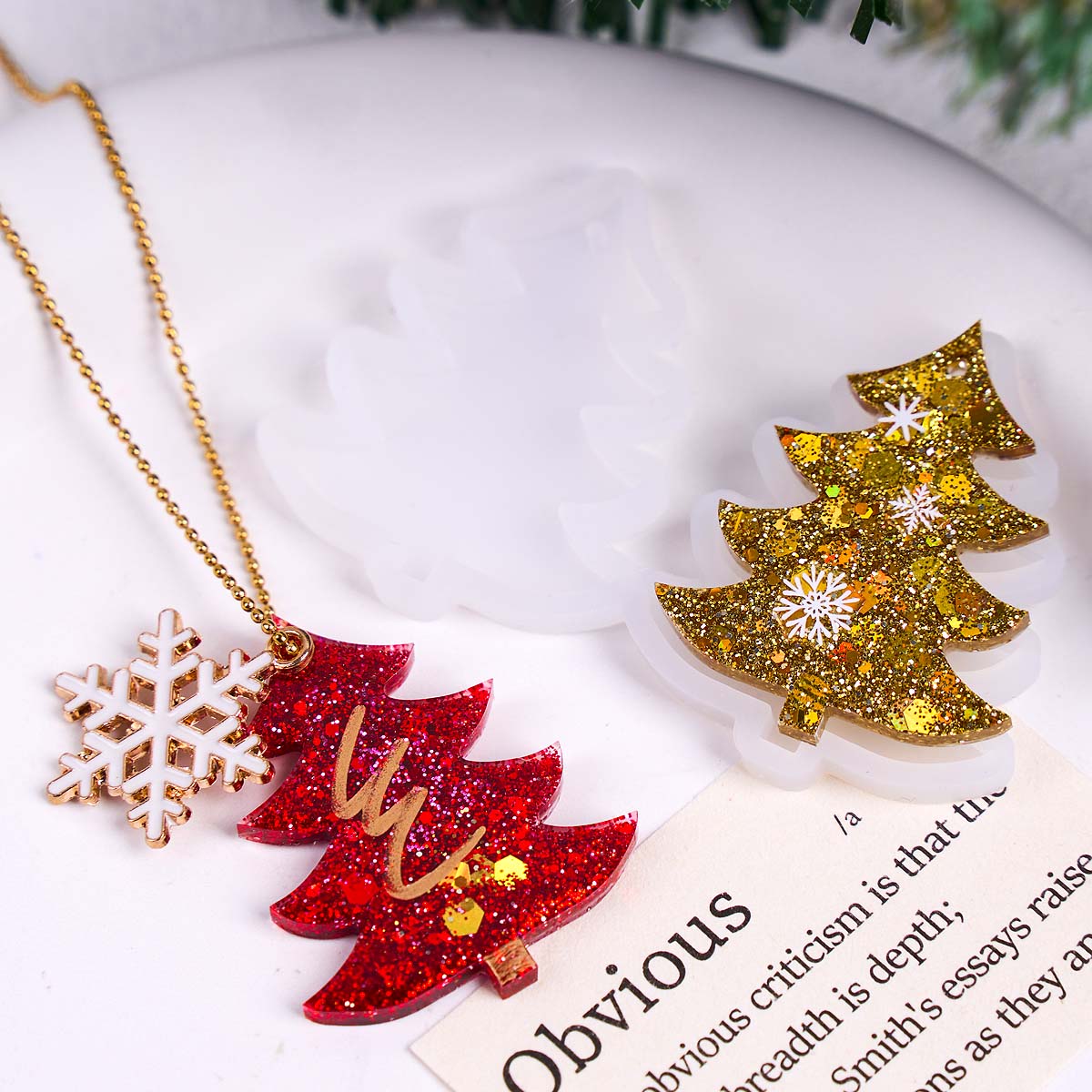 3D Noel Ağacı Kolye Silikon Ka - Jewelry Making Mold incelemesi ve fiyatı