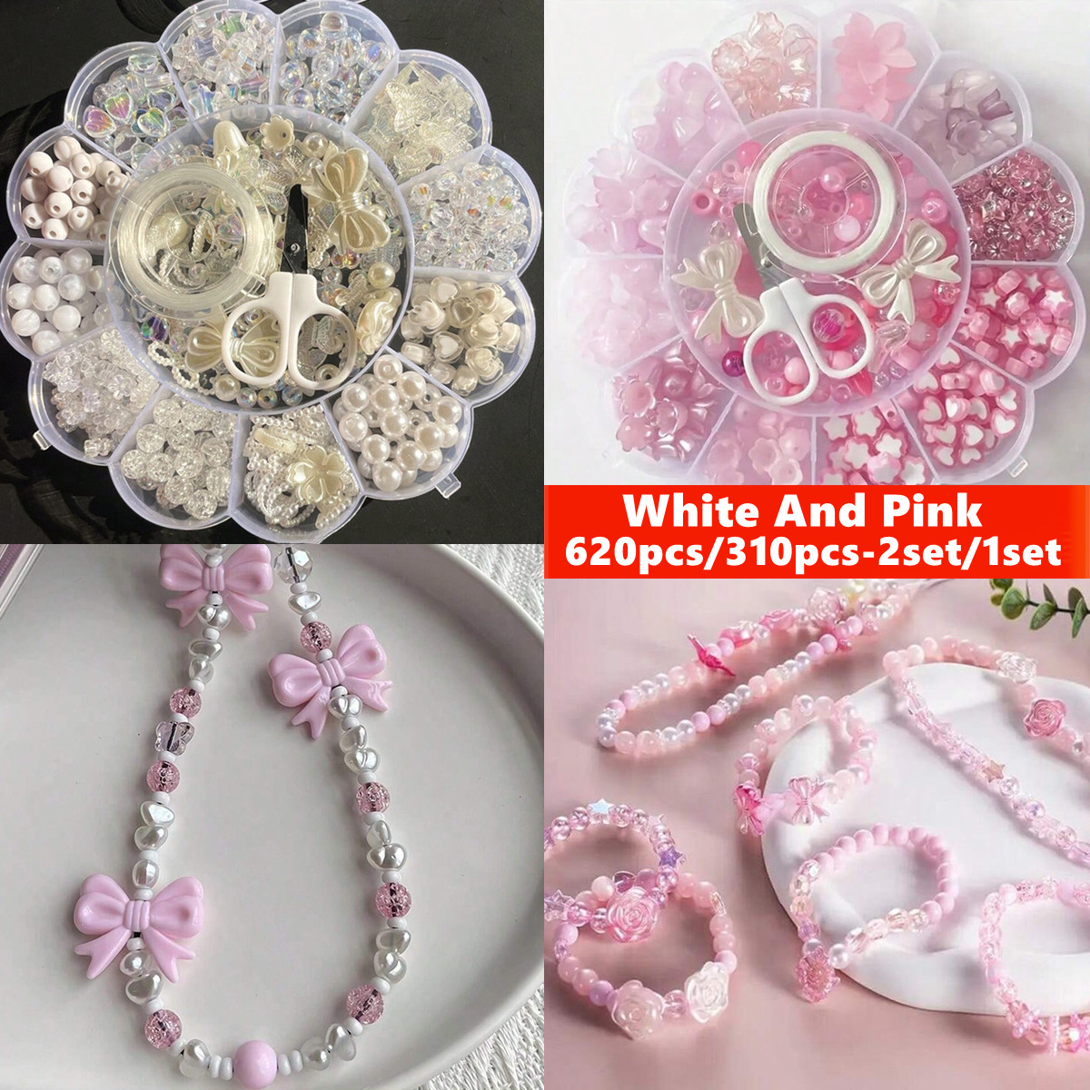 2 takım/1 takım 13 ızgaralı ak - Jewelry Making Box incelemesi ve fiyatı