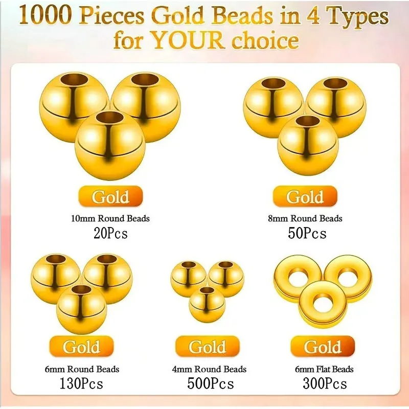 1000 adet altın ara boncuk set - Jewelry Making Online incelemesi ve fiyatı