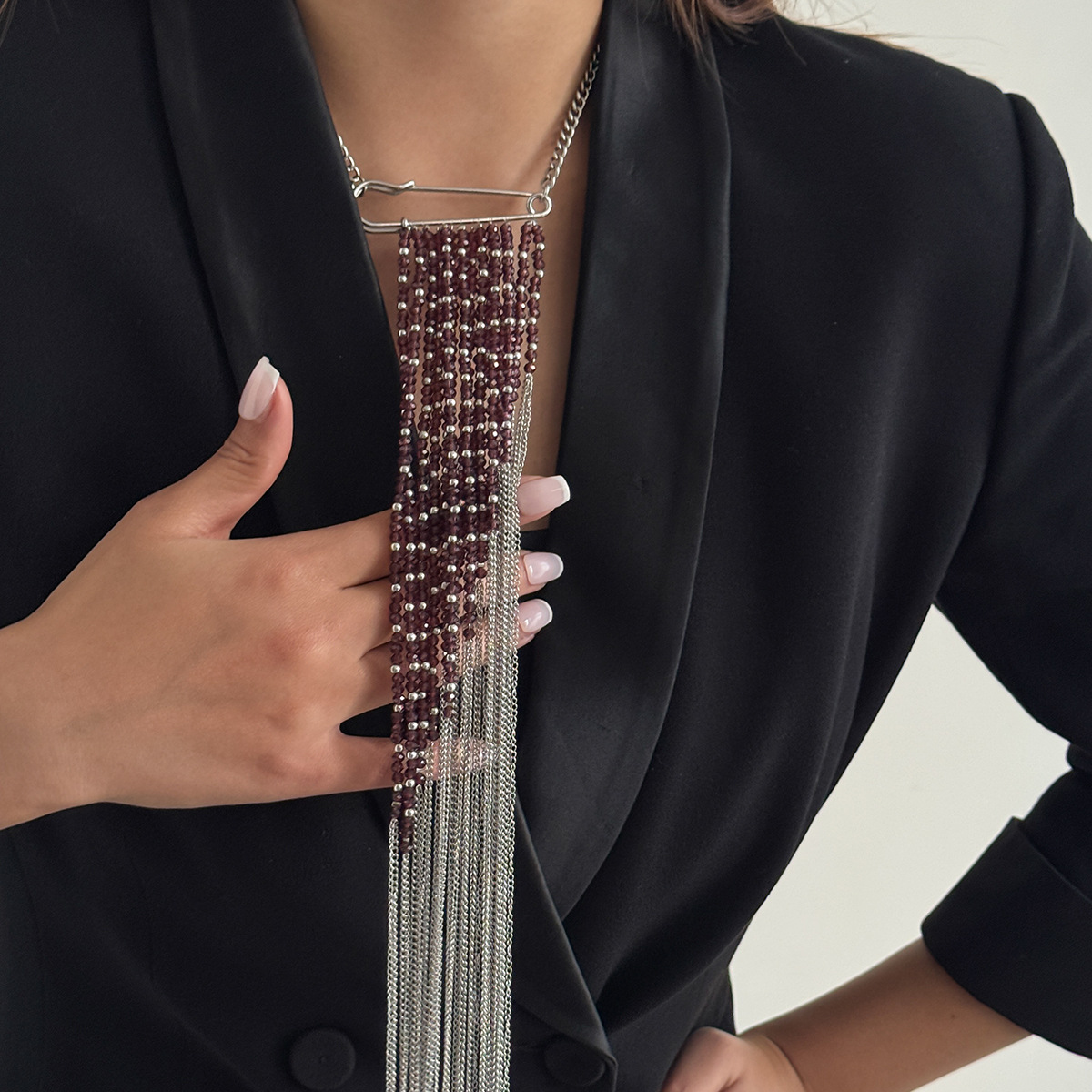 Gümüş Renk Püskül Zincir Broş  - Jewelry Making Adults incelemesi ve fiyatı