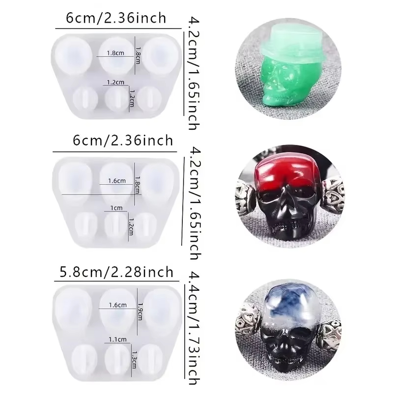 3 adet kafatası kolye reçine k - Jewelry Making Mold incelemesi ve fiyatı