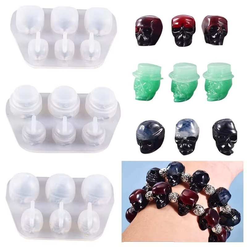 3 adet kafatası kolye reçine k - Jewelry Making Mold incelemesi ve fiyatı