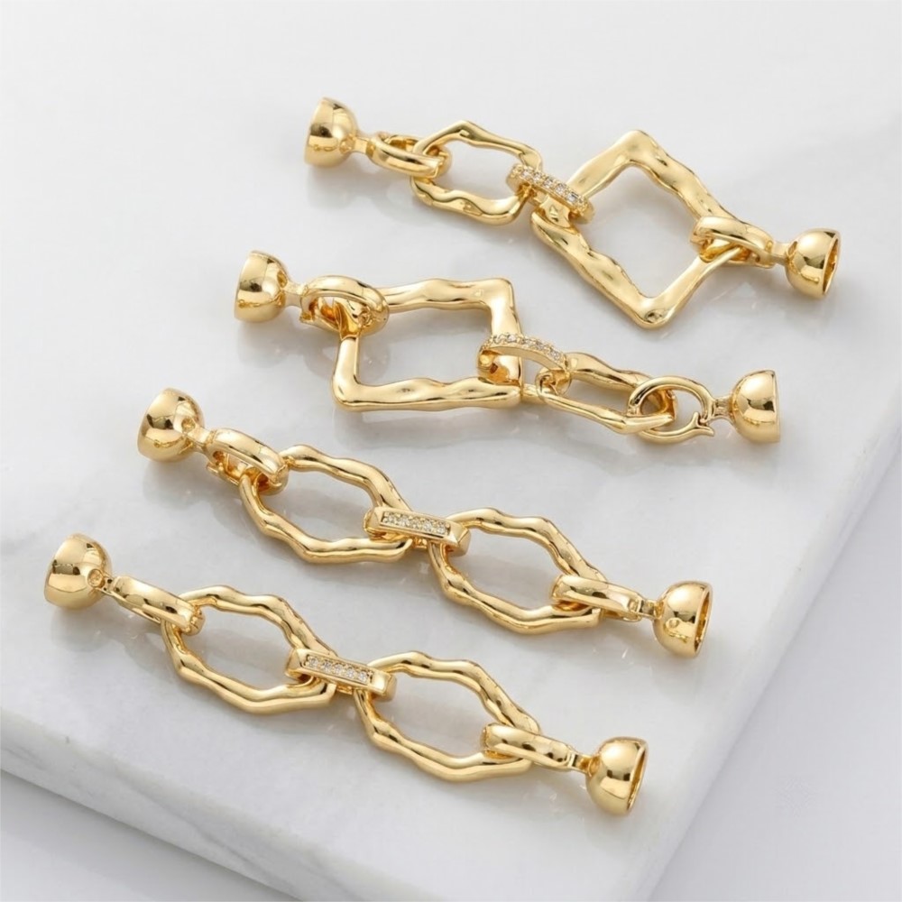 1 adet 18 k altın kaplama basi - Jewelry Making Materials incelemesi ve fiyatı