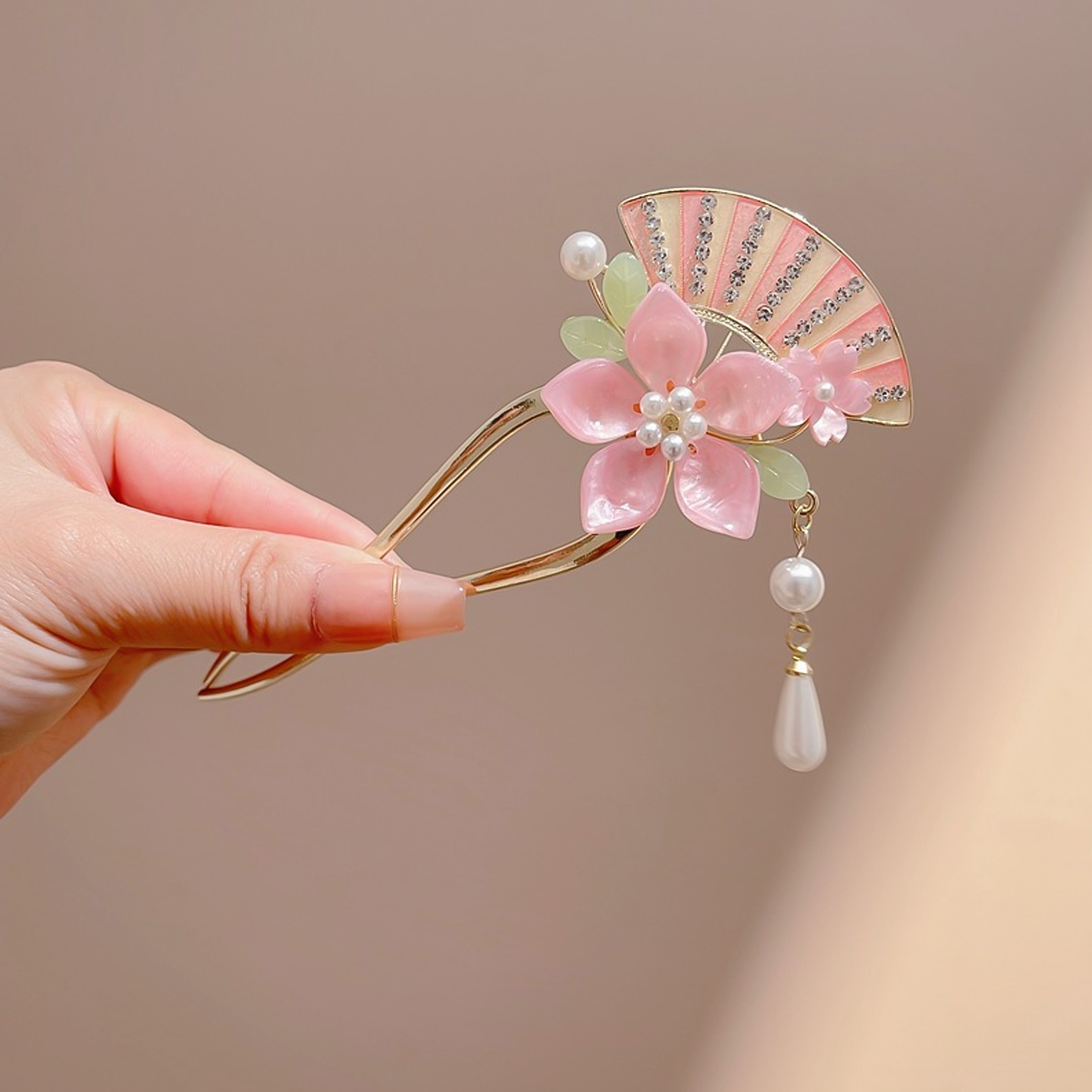 Zarif Pembe Çiçek Saç Tokası U - Jewelry Making Adults incelemesi ve fiyatı